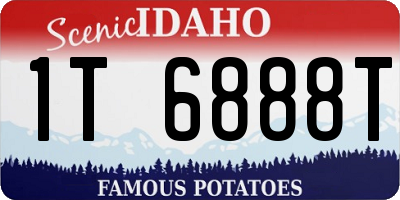 ID license plate 1T6888T