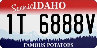 ID license plate 1T6888V