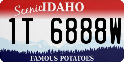 ID license plate 1T6888W