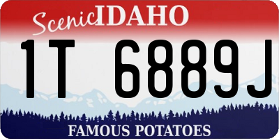 ID license plate 1T6889J