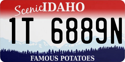 ID license plate 1T6889N