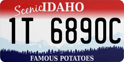 ID license plate 1T6890C