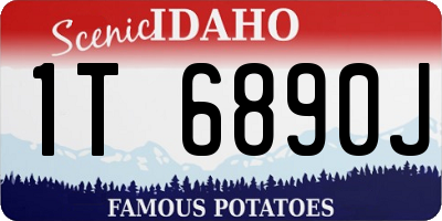 ID license plate 1T6890J