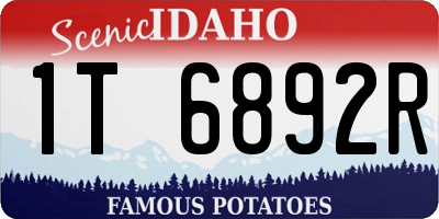 ID license plate 1T6892R