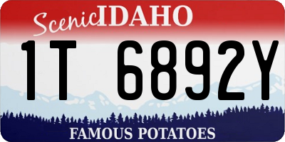 ID license plate 1T6892Y