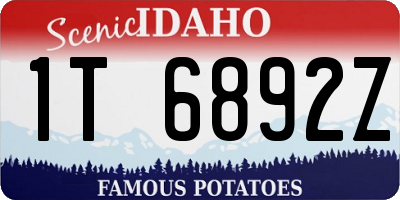 ID license plate 1T6892Z
