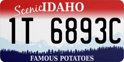 ID license plate 1T6893C