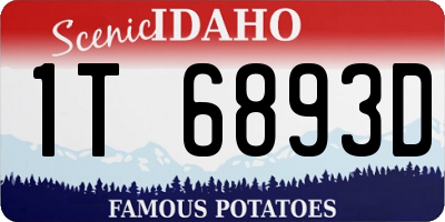 ID license plate 1T6893D