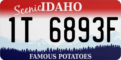 ID license plate 1T6893F