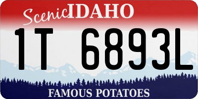 ID license plate 1T6893L