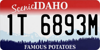 ID license plate 1T6893M