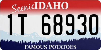 ID license plate 1T6893O