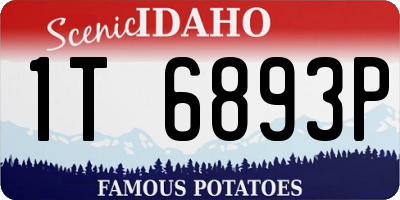 ID license plate 1T6893P