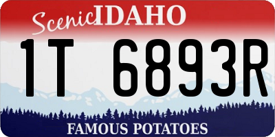 ID license plate 1T6893R