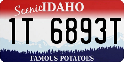 ID license plate 1T6893T