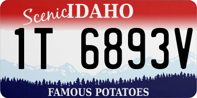 ID license plate 1T6893V