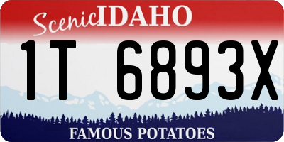 ID license plate 1T6893X