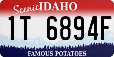 ID license plate 1T6894F