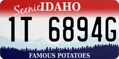 ID license plate 1T6894G