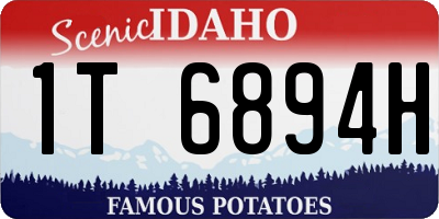 ID license plate 1T6894H