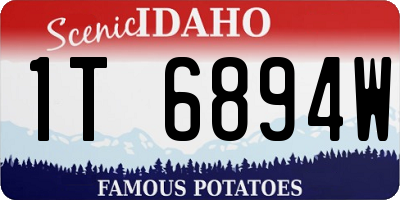 ID license plate 1T6894W
