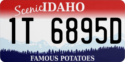 ID license plate 1T6895D