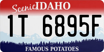 ID license plate 1T6895F