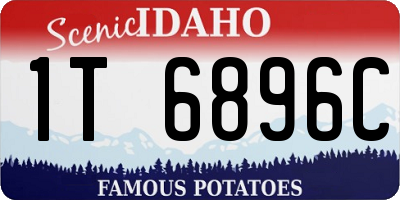 ID license plate 1T6896C