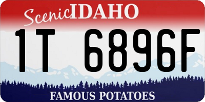 ID license plate 1T6896F