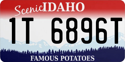 ID license plate 1T6896T