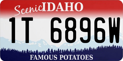 ID license plate 1T6896W