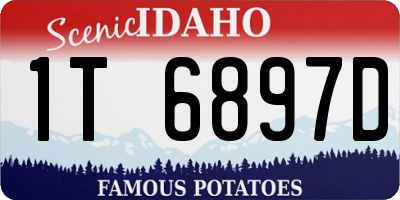 ID license plate 1T6897D