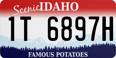 ID license plate 1T6897H