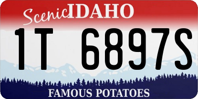 ID license plate 1T6897S