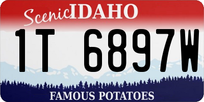 ID license plate 1T6897W