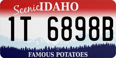 ID license plate 1T6898B