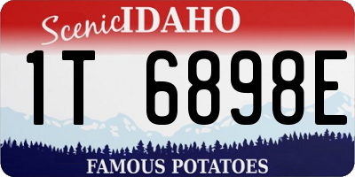 ID license plate 1T6898E