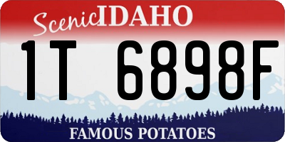 ID license plate 1T6898F