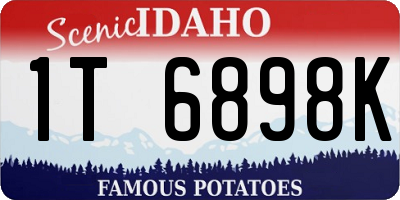 ID license plate 1T6898K