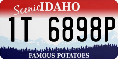 ID license plate 1T6898P
