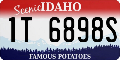 ID license plate 1T6898S