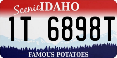 ID license plate 1T6898T