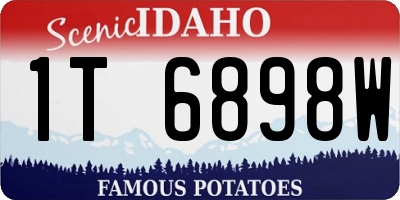 ID license plate 1T6898W