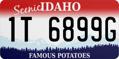 ID license plate 1T6899G