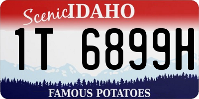 ID license plate 1T6899H