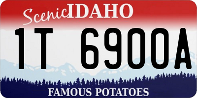 ID license plate 1T6900A