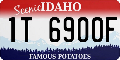 ID license plate 1T6900F