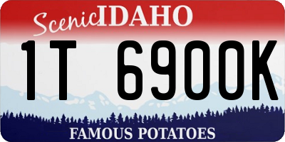 ID license plate 1T6900K