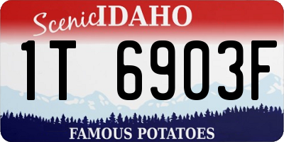 ID license plate 1T6903F