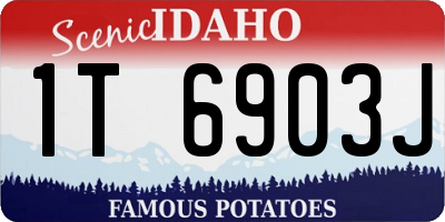 ID license plate 1T6903J